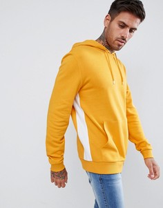 Худи желтого цвета с полосой по бокам ASOS DESIGN - Желтый