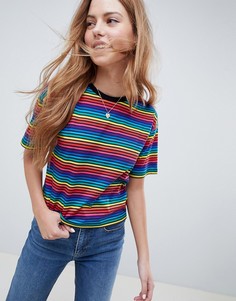 Футболка в разноцветную полоску ASOS DESIGN - Мульти