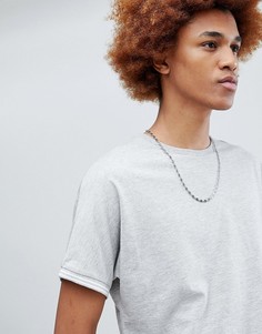 Свободная футболка с окантовкой на манжетах ASOS DESIGN - Мульти