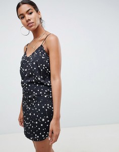 Платье-комбинация мини со звездным принтом ASOS DESIGN - Мульти