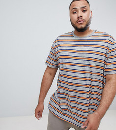 Оранжевая футболка в полоску Burton Menswear PLUS - Оранжевый