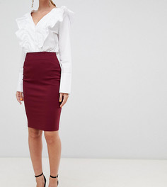 Юбка-карандаш с завышенной талией ASOS DESIGN Petite - Красный