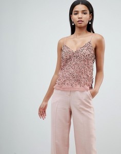 Топ с пайетками ASOS DESIGN - Розовый