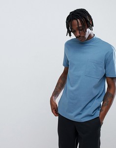 Свободная футболка с oversize-карманом ASOS DESIGN - Синий