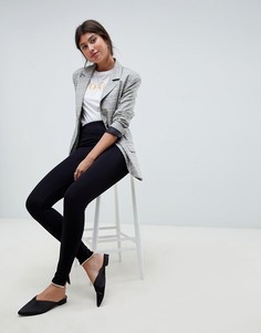 Леггинсы с отделкой искусственным жемчугом по краю ASOS DESIGN - Черный