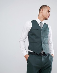 Зеленый облегающий жилет ASOS DESIGN - Зеленый