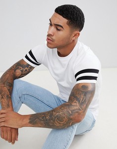 Обтягивающая футболка с контрастными вставками на рукавах ASOS DESIGN - Мульти