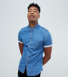 Узкая джинсовая рубашка ASOS DESIGN Tall - Синий