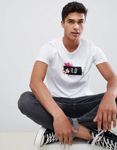 Футболка с цветочным принтом на груди Jack & Jones Originals - Белый