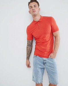 Трикотажное обтягивающее поло ASOS DESIGN - Красный