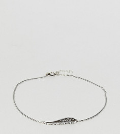 Серебряный браслет с подвеской-крылом Reclaimed Vintage Inspired эксклюзивно для ASOS - Серебряный