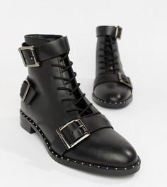 Кожаные ботинки на шнуровке ASOS DESIGN Arabelle - Черный