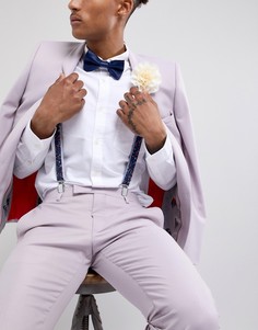 Подарочный набор с галстуком-бабочкой и подтяжками ASOS DESIGN Wedding - Темно-синий