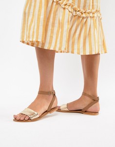 Кожаные сандалии ASOS DESIGN Florence - Рыжий