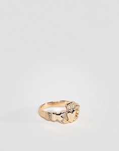 Золотистое кольцо ASOS DESIGN - Золотой