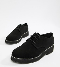 Туфли на плоской подошве для широкой стопы ASOS DESIGN Minus - Черный