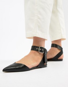 Балетки с заостренным носком ASOS DESIGN Logic - Черный