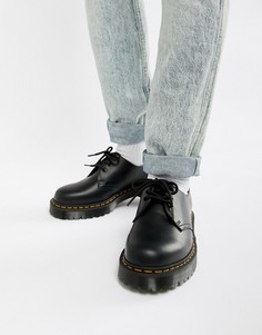 Черные туфли на платформе с 3 парами люверсов Dr Martens 1461 Bex - Черный