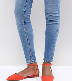 Балетки с острым носком ASOS DESIGN Lofty - Красный