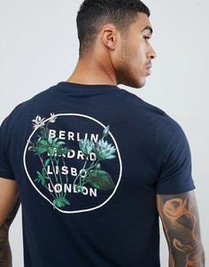 Футболка с принтом на спине ASOS DESIGN - Темно-синий