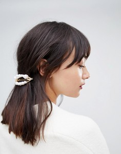 Золотистая заколка для волос с искусственным жемчугом ASOS DESIGN - Золотой