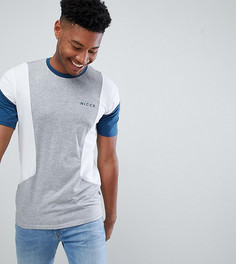 Серая облегающая футболка со вставками Nicce эксклюзивно для ASOS - Серый