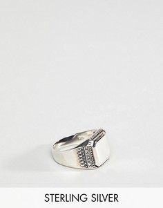 Серебряное кольцо-печатка ASOS DESIGN - Серебряный