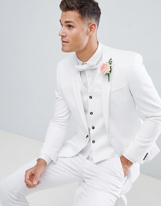 Белый приталенный пиджак ASOS DESIGN Wedding - Белый