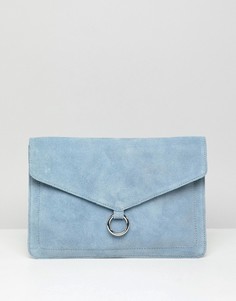 Замшевый клатч с кольцом ASOS DESIGN - Синий