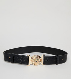 Ремень с эффектом крокодиловой кожи и пряжкой My Accessories - Черный