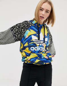 Худи с тропическим принтом и логотипом в виде трилистника adidas Originals X Farm - Мульти