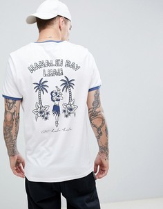 Белая футболка с принтом на спине Brooklyn Supply Co - Белый