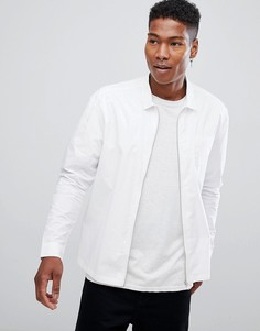 Белая oversize-рубашка с молнией ASOS DESIGN - Белый