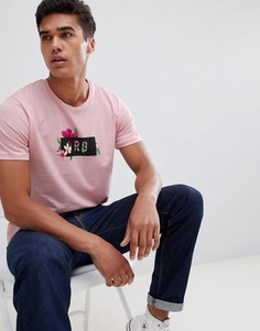 Футболка с цветочным принтом на груди Jack & Jones Originals - Розовый