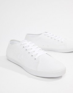 Белые саржевые кеды Fred Perry Kingston - Белый