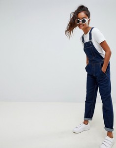 Джинсовый выбеленный комбинезон ASOS DESIGN - Синий