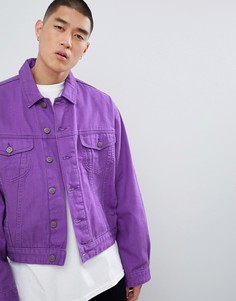 Фиолетовая джинсовая oversize-куртка ASOS DESIGN - Фиолетовый