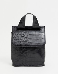 Рюкзак с эффектом крокодиловой кожи ASOS DESIGN - Черный