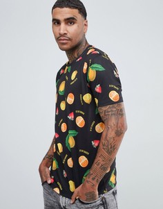 Свободная футболка с принтом фруктов ASOS DESIGN - Мульти