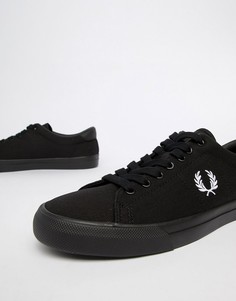 Черные саржевые кроссовки Fred Perry Underpsin - Черный