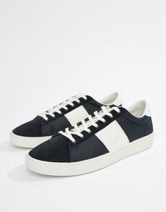 Темно-синие кроссовки с контрастными вставками Fred Perry Spencer - Темно-синий