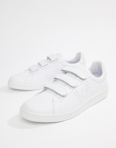 Белые кроссовки с ремешками Fred Perry b721 - Белый