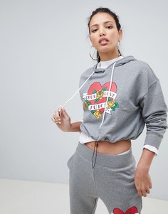 Укороченный худи с логотипом-сердечком Juicy By Juicy Couture - Серый