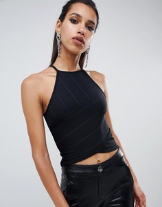 Бандажный топ на бретелях ASOS DESIGN - Черный