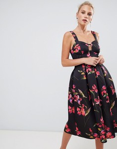 Платье миди для выпускного с цветочным принтом ASOS DESIGN - Мульти