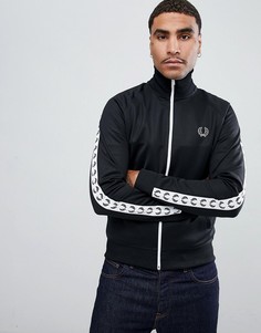 Черная спортивная куртка с лентами Fred Perry Sports Authentic - Черный