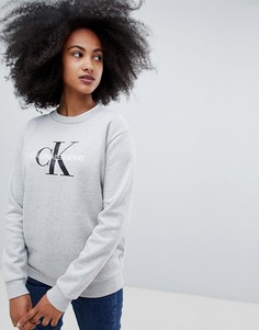 Свитшот с логотипом Calvin Klein Jeans - Серый