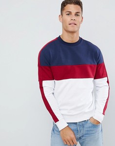 Свитшот в стиле колор блок New Look - Красный