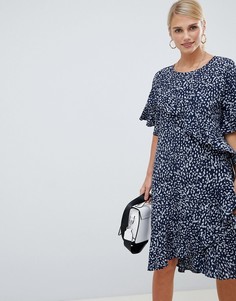 Платье с принтом и оборками Vila - Мульти