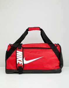 Красная сумка дафл с логотипом-галочкой Nike - Красный